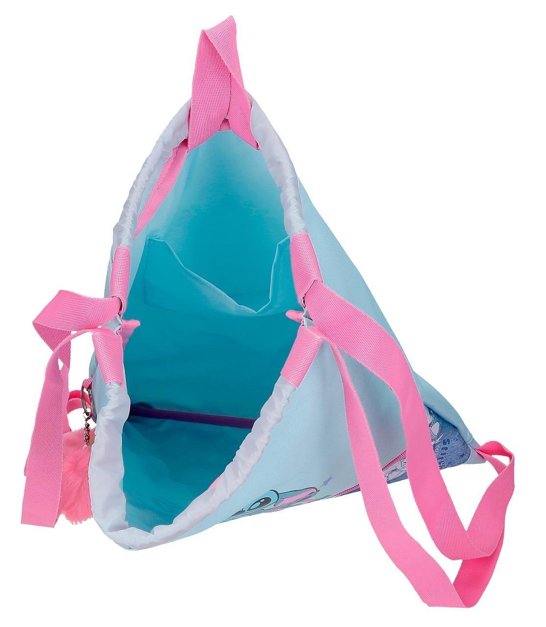 Gym sac Stitch Hearts 35x46x1 cm denim 3/5