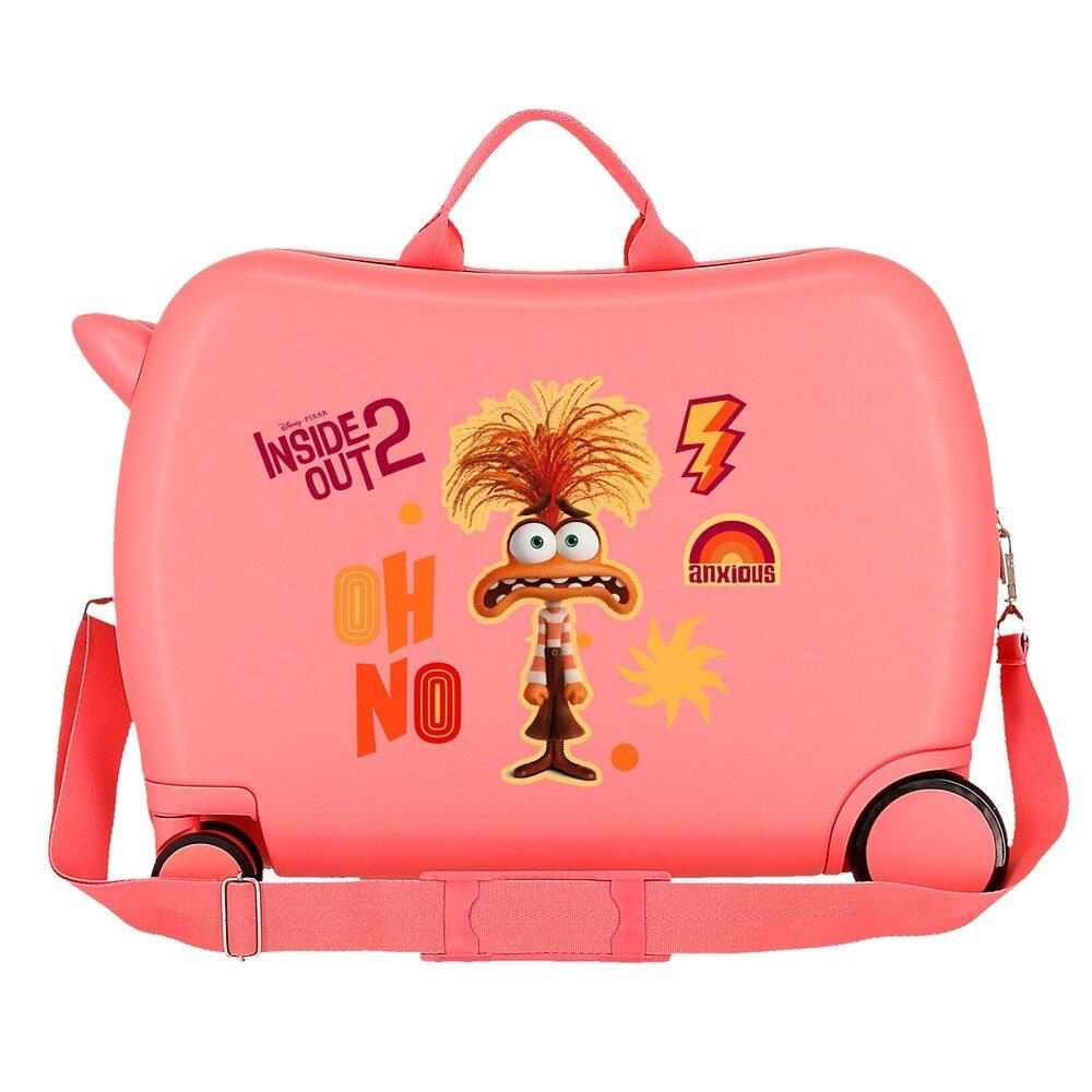 Mala infantil Inside Out Anxious ABS com capacidade de 38L coral 2/5