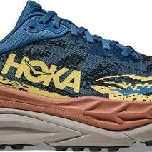 Hoka Stinson 7 Trail Shoes - Men's Blue/Yellow