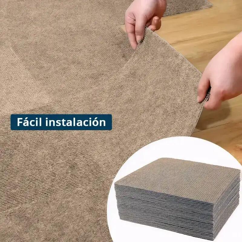 Amostra Moqueta Adhesiva Arena 50x50 cm para yoga, pilates 3/3