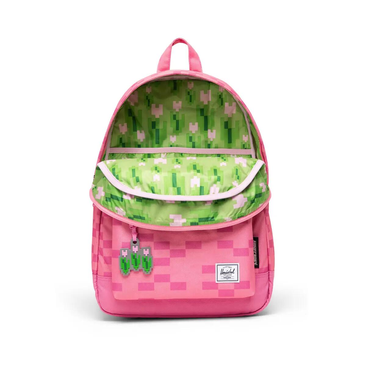 Sac à dos pour ordinateur 13/14" MINECRAFT CLASSIC 26L unisex rose clair 3/4
