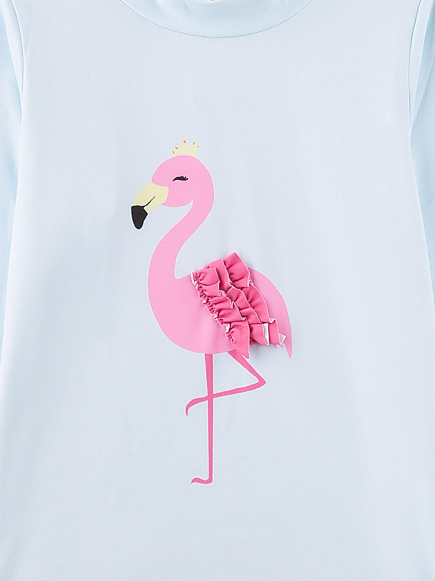 Mädchen UV Schwimmshirt langarm Flamingo 3/3