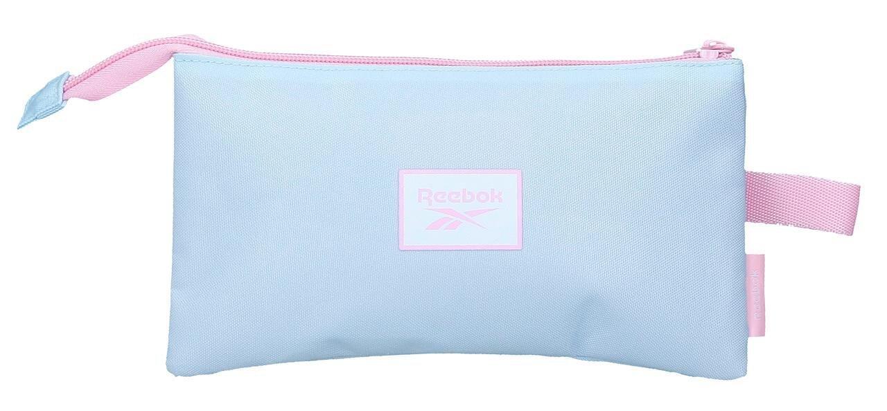 Estojo três compartimentos Reebok Monroe 22x12x5 cm azul claro 2/5