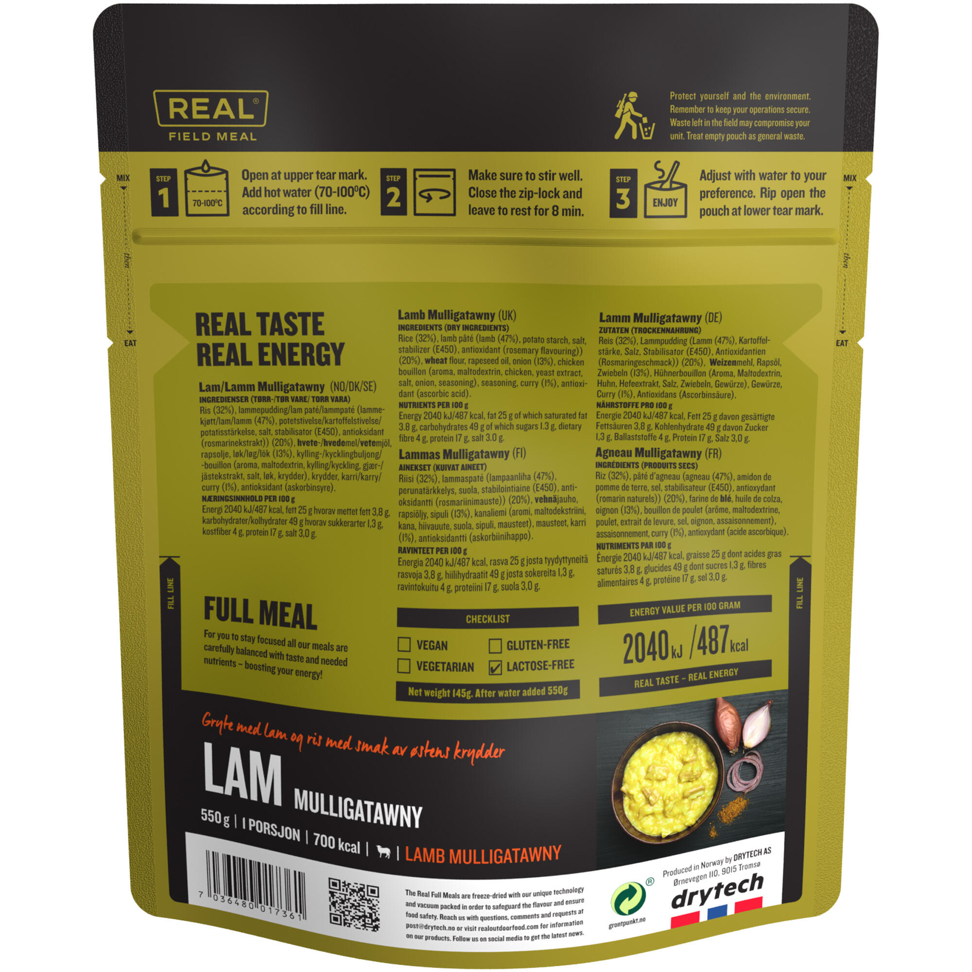 Żywność liofilizowana REAL FIELD MEAL Jagnięcina Mulligatawny 2/2