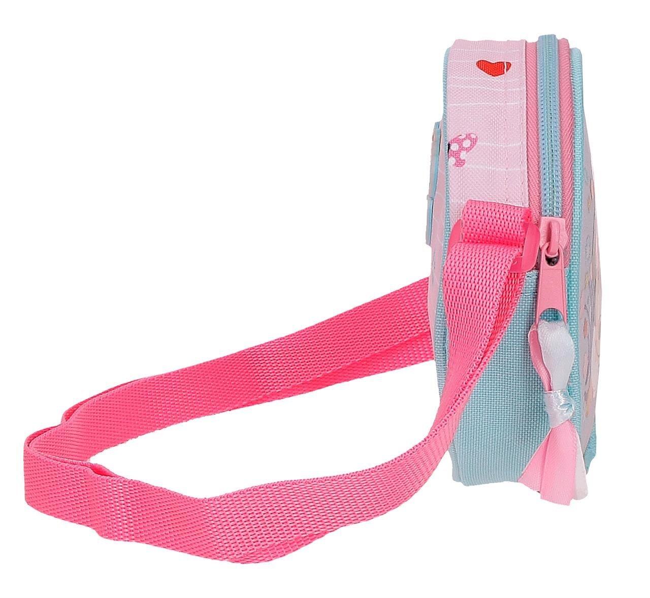 Bolsa tiracolo Minnie happy to be me 14x14x4 cm rosa 4/5