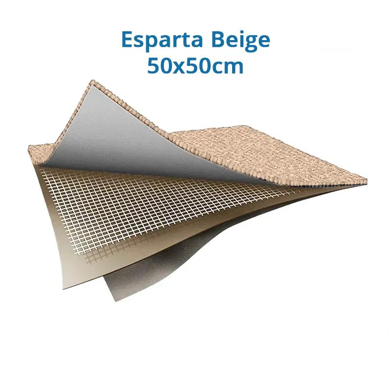 Alfombra Moqueta en loseta Báltica Beige 50x50 cm para yoga, pilates 3/7