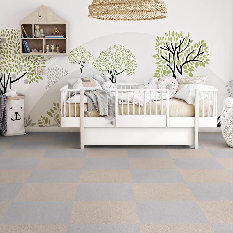 Alfombra Moqueta en loseta Báltica Beige 50x50 cm para yoga, pilates 7/7