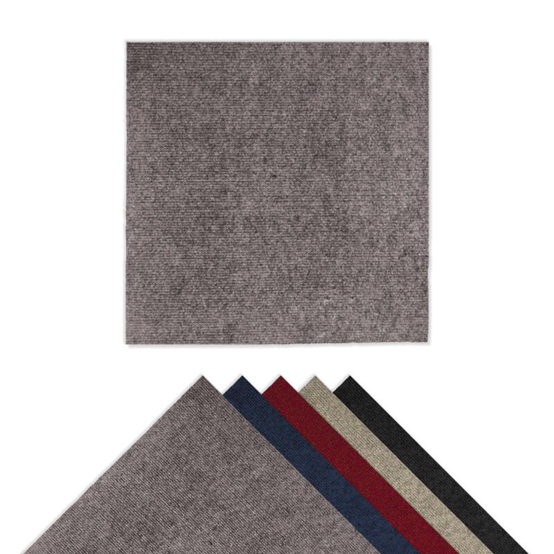 Alfombra Moqueta en loseta Báltica Gris claro 50x50 cm para yoga, pilates 7/7