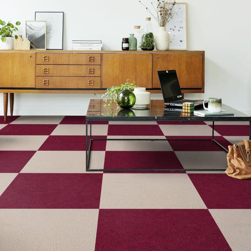 Alfombra Moqueta en loseta Báltica Beige 50x50 cm para yoga, pilates 5/7
