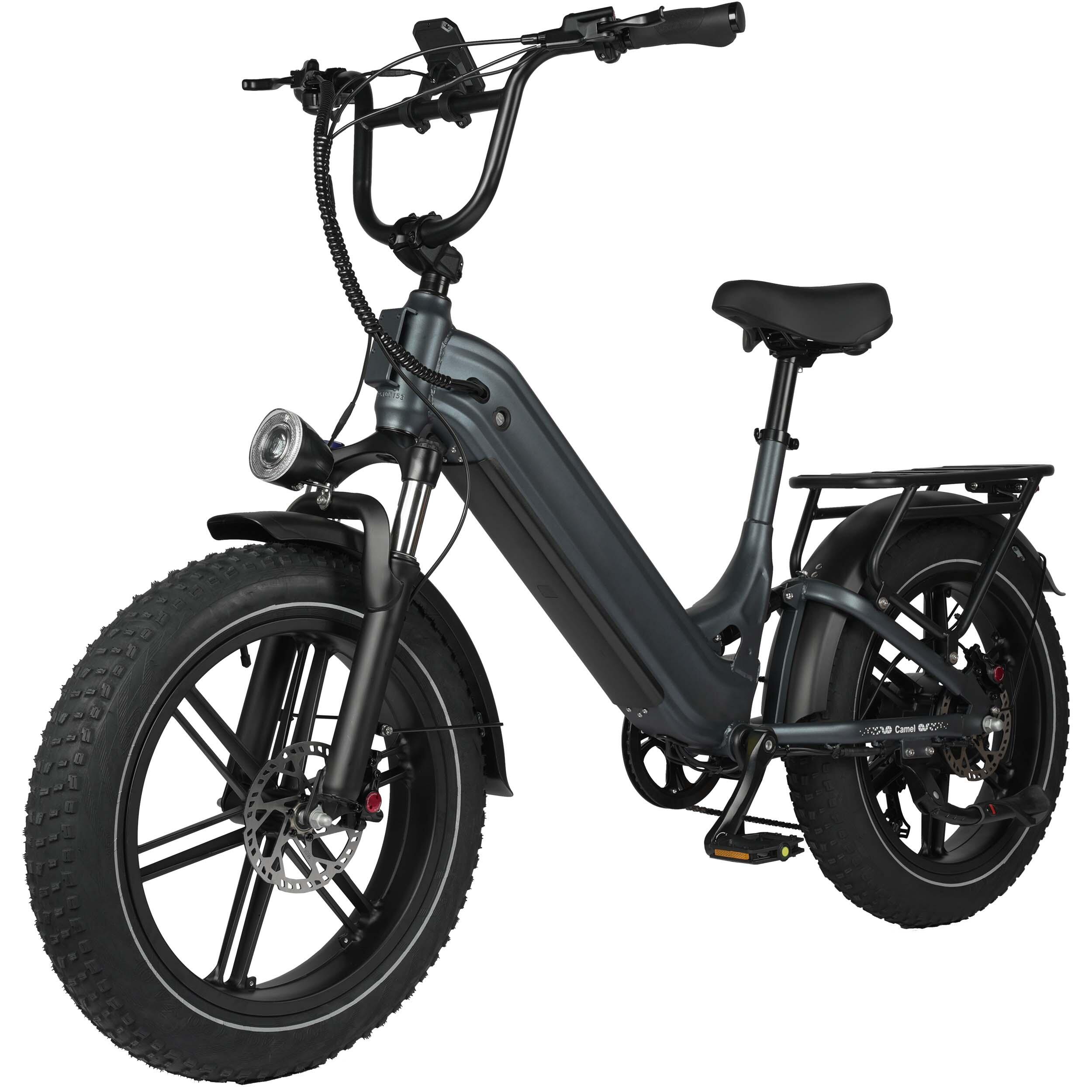 Camel 20 Zoll Fatbike E-Bike 48V18Ah 250W 120KM Shimano 7-Gang 2/4