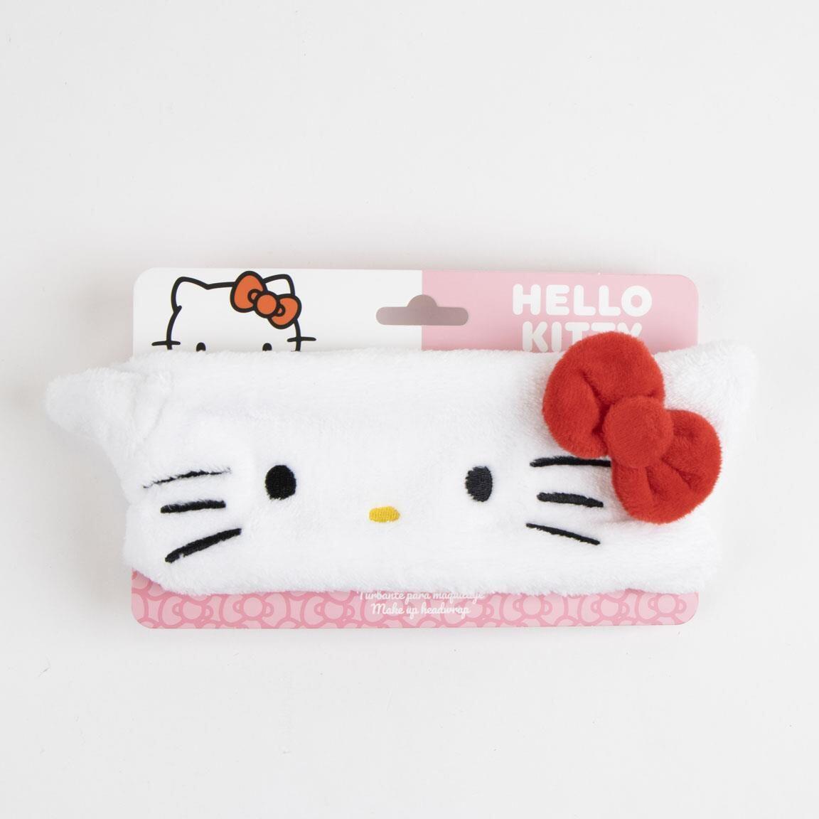 Cerchietto per make-up per adulti Hello Kitty morbido Bianco e rosso 7/7