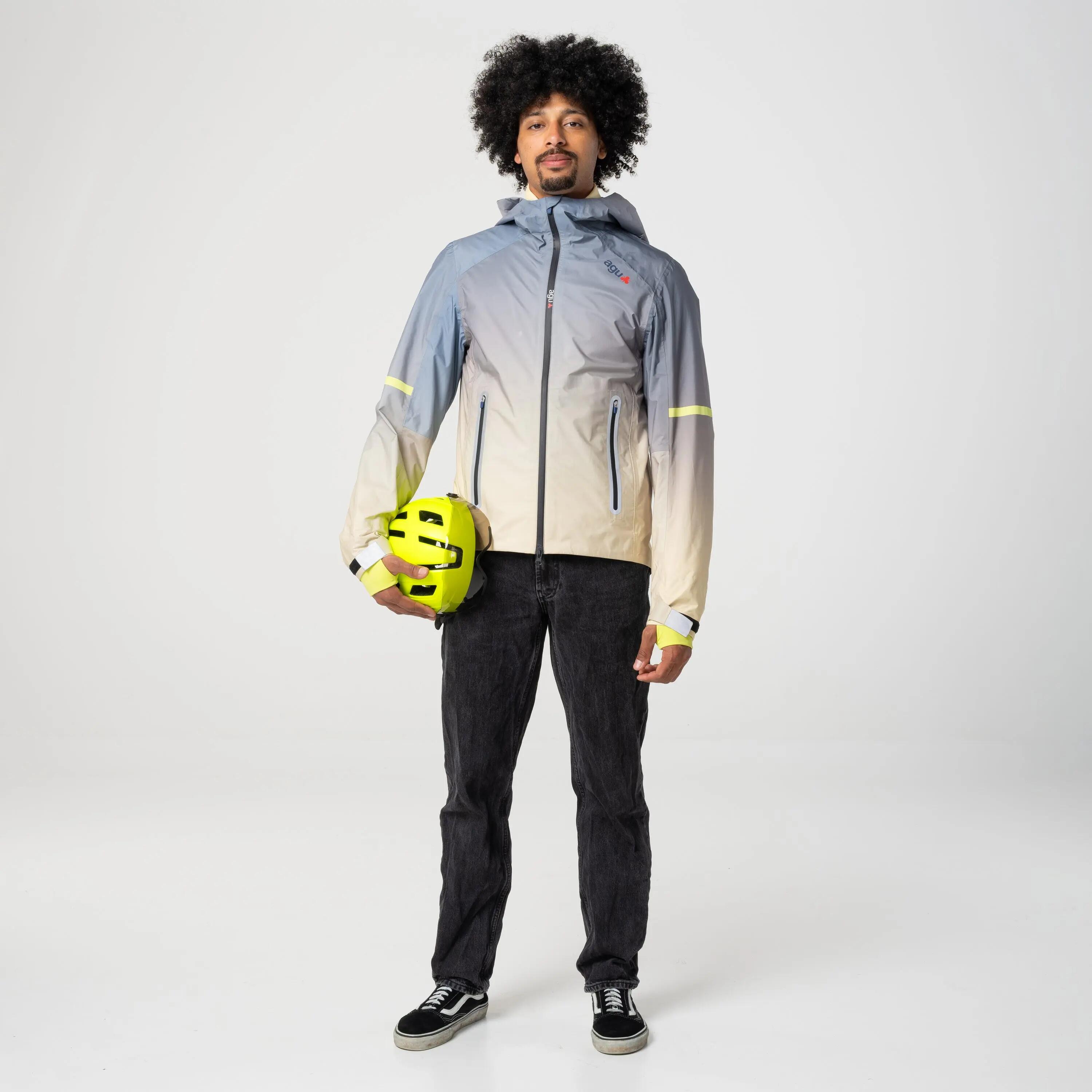 Veste de pluie vélo ville imperméable Pro gris 2/7