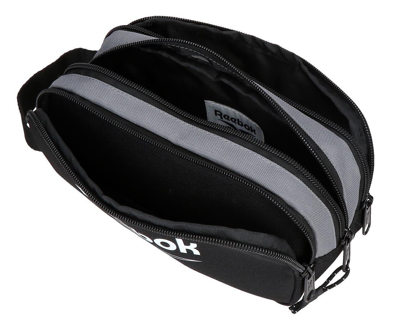 Estojo três compartimentos Reebok Stockton 22x10x9 cm preto 3/5