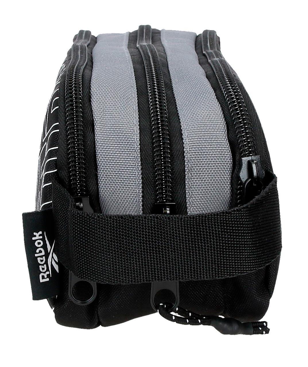 Estojo três compartimentos Reebok Stockton 22x10x9 cm preto 4/5