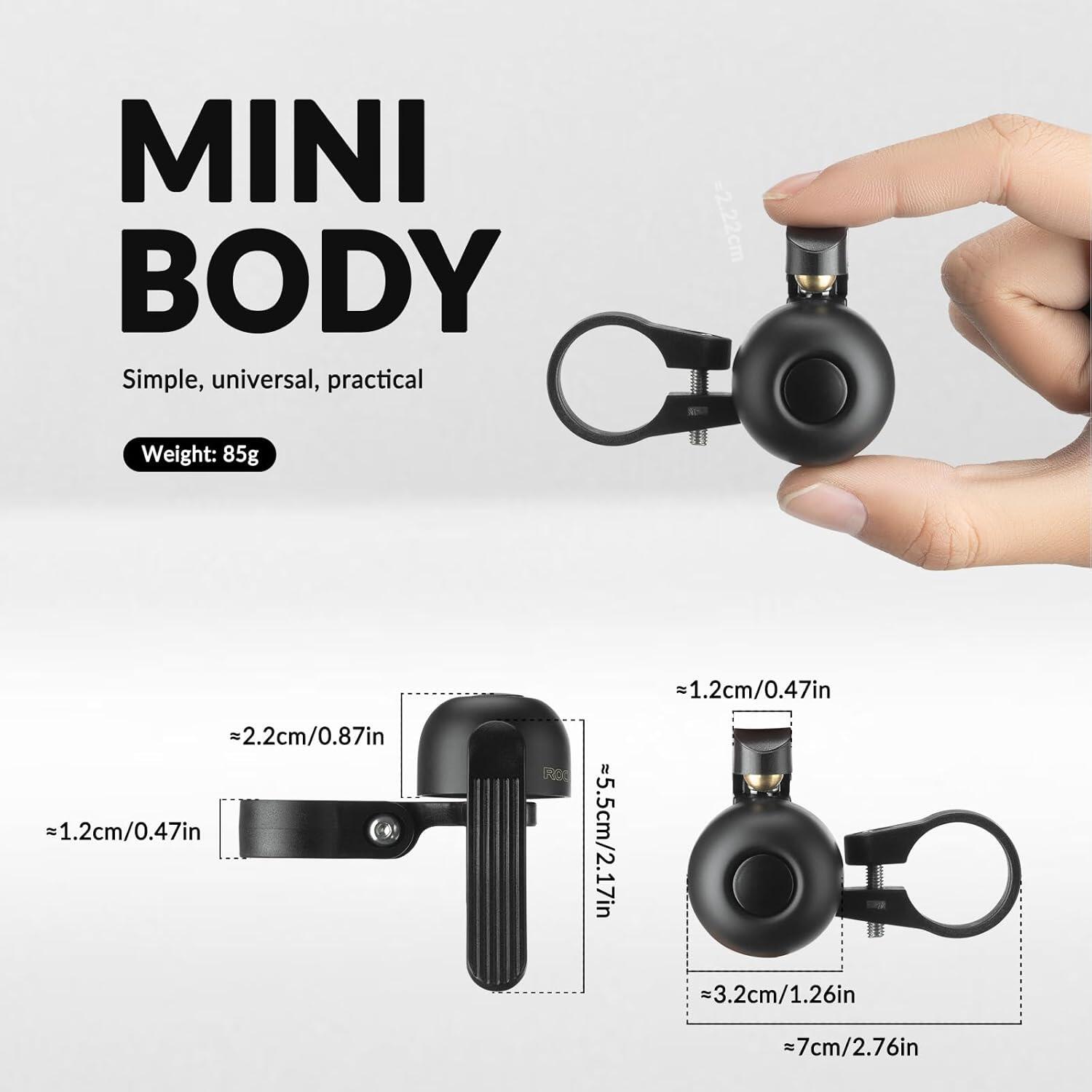 ROCKBROS Mini Hidden Bike Bell 100dB Copper Alloy Links 2/7