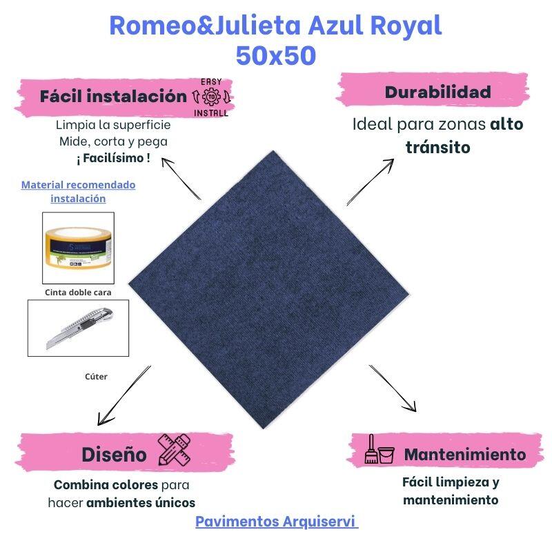 Alfombra Moqueta en loseta Viena Royal 50x50 cm para yoga, pilates 6/7