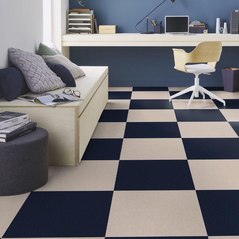 Alfombra Moqueta en loseta Báltica Azul 50x50 cm para yoga, pilates 6/7