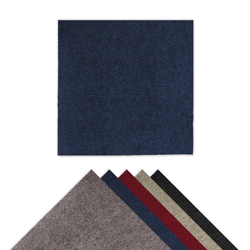 Alfombra Moqueta en loseta Báltica Azul 50x50 cm para yoga, pilates 7/7