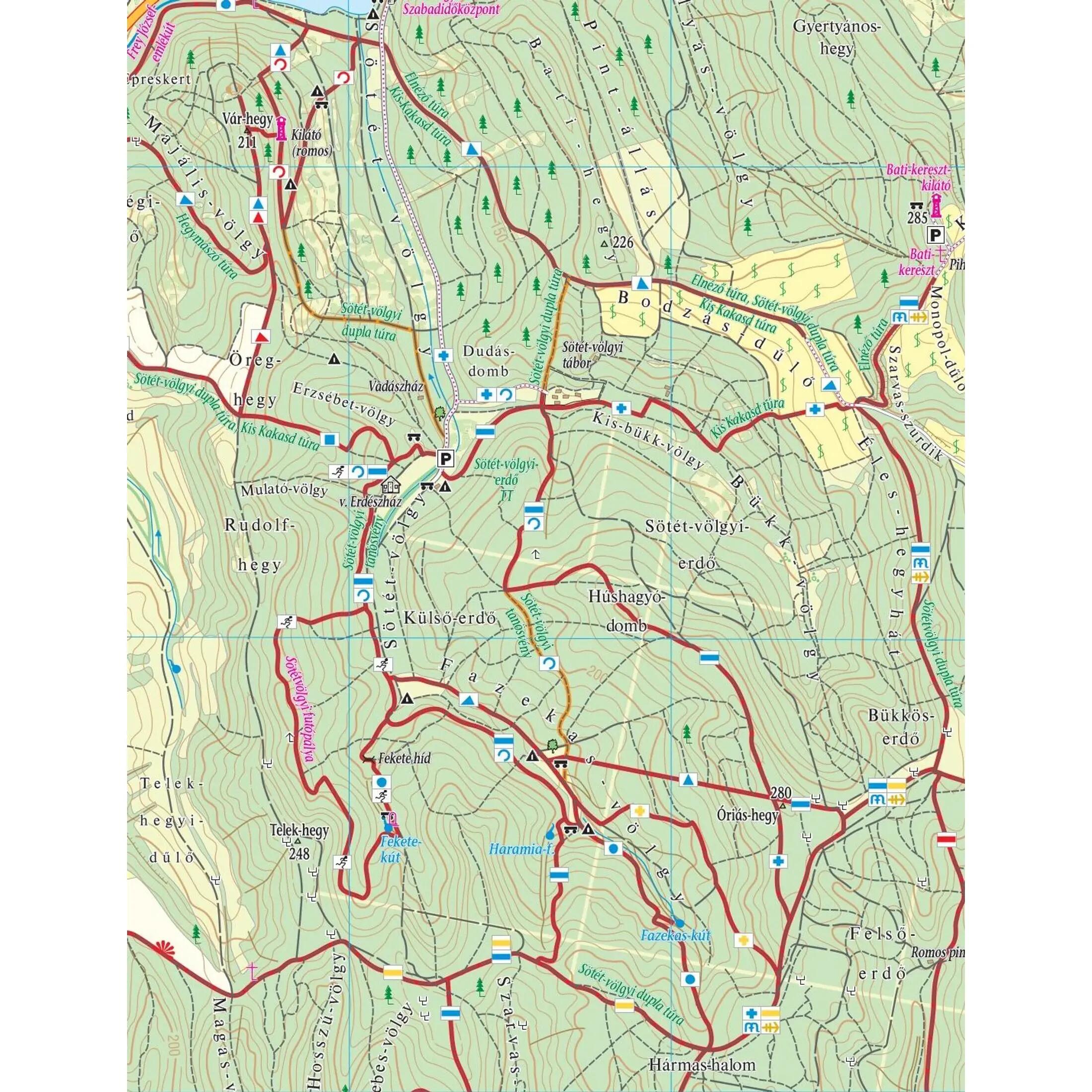 Szekszárdi-dombság, Geresdi-dombság turista-és kerékpáros térkép 3/5
