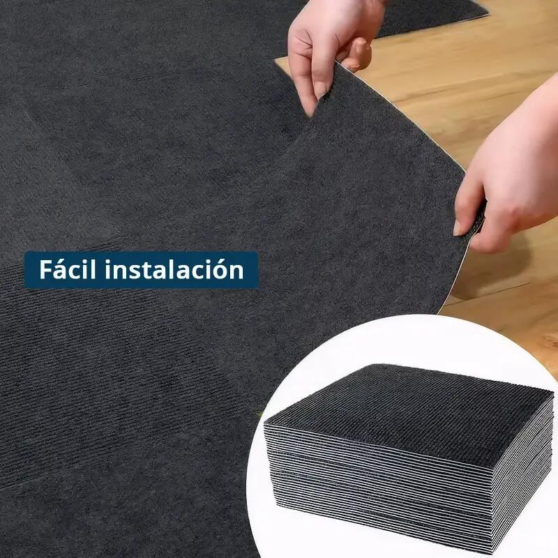 Muestra Moqueta Adhesiva Negro 50x50 cm para yoga, pilates 4/4