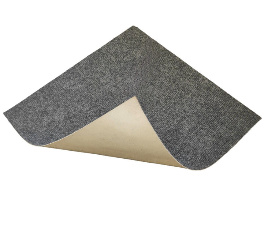 Muestra Moqueta Adhesiva Gris 50x50 cm para yoga, pilates 2/5