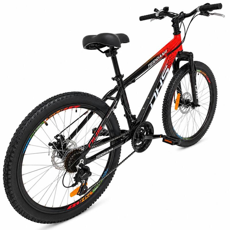 Bicicleta Copii Dhs Terrana 2423B, model 2026 - 24 Inch, Rosu-Negru