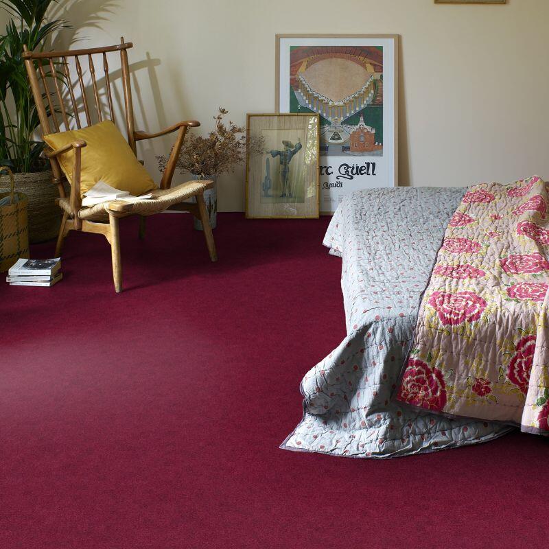 Alfombra Moqueta en loseta Báltica Roja 50x50 cm para yoga, pilates 4/7