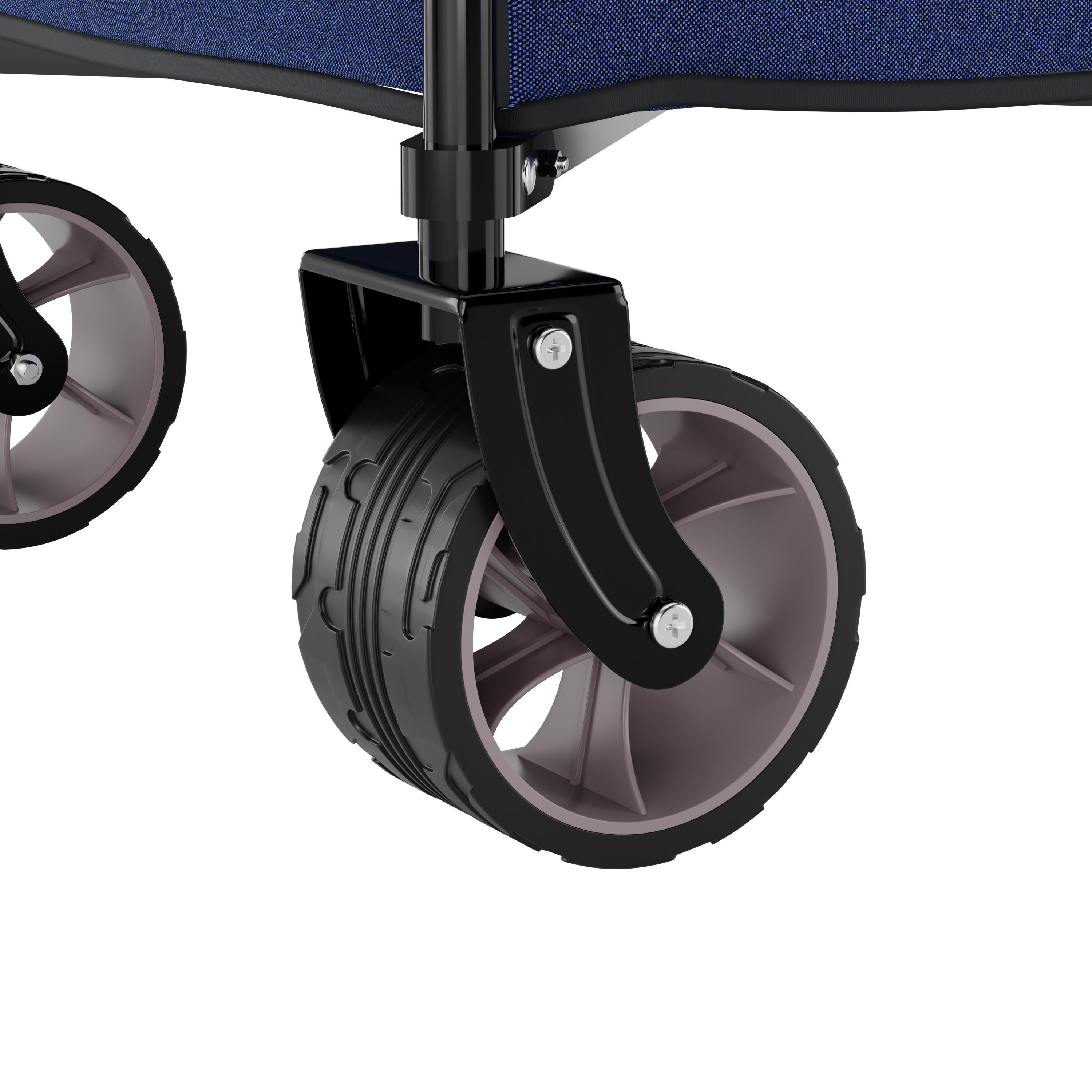 Bolderkar opvouwbaar met rem en beschermhoes - Blauw 5/6