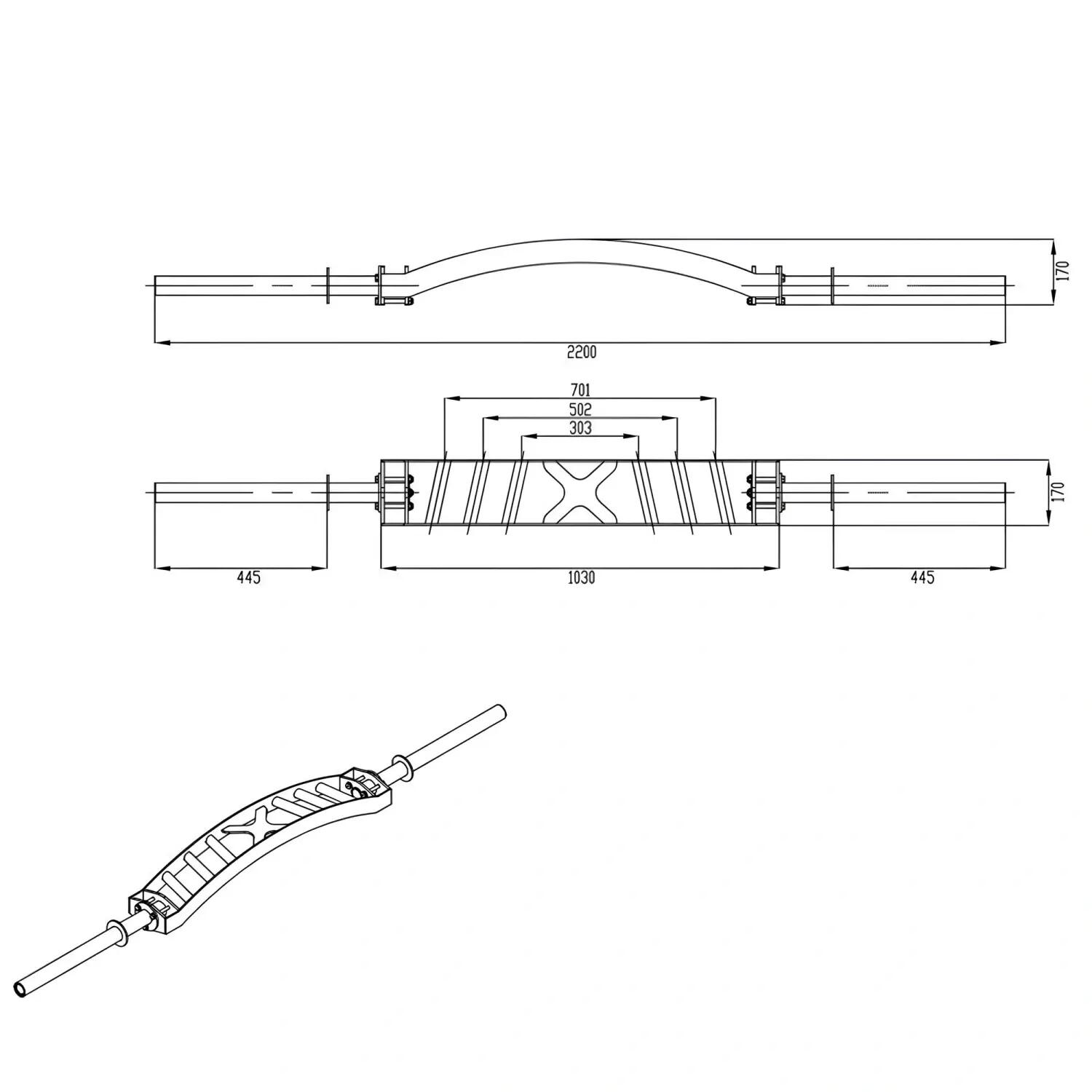Multi Grip Cambered Bar - 25, 28, 50 mm | Su Misura 3/6