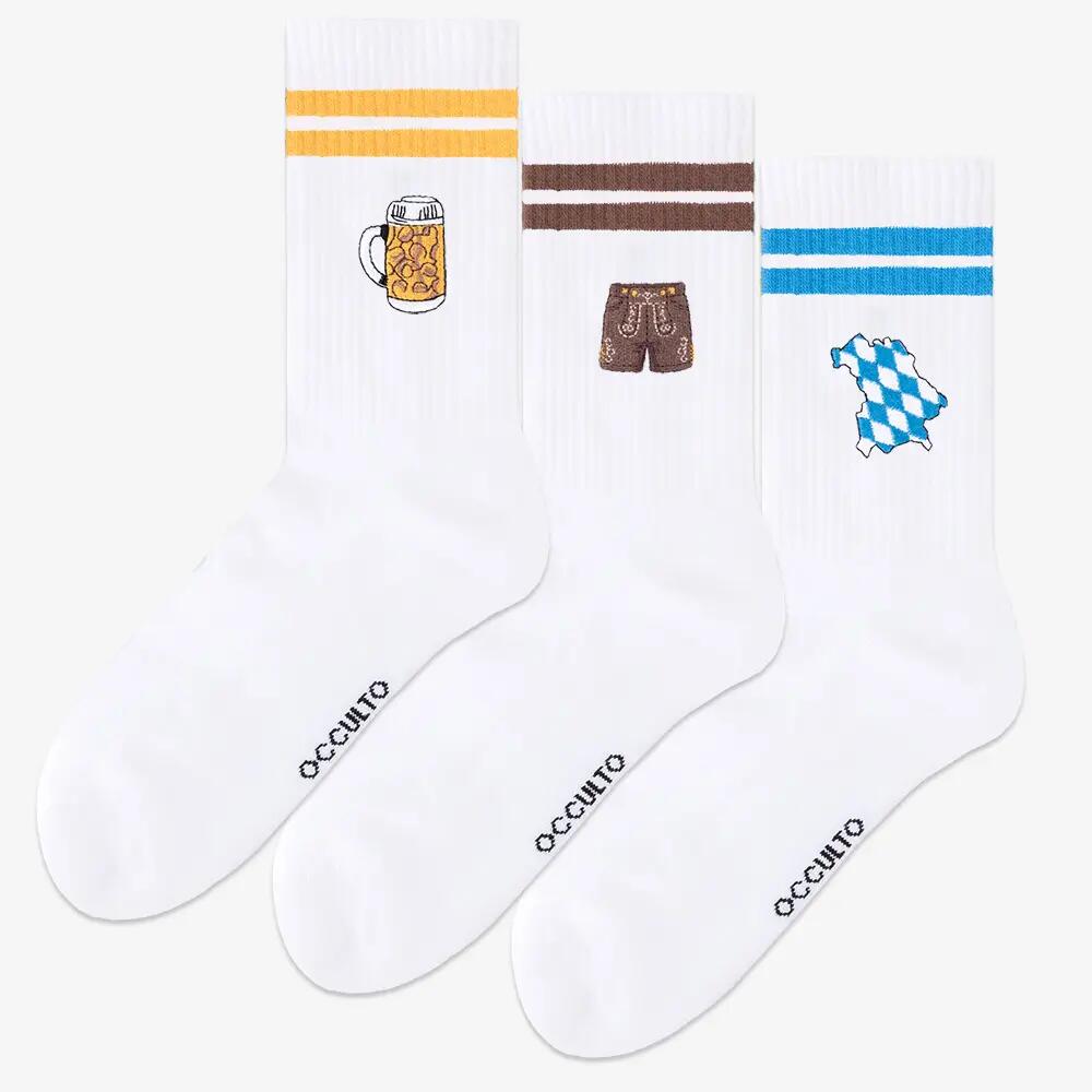 Damen & Herren Motiv Tennissocken 3er Pack (Modell: Rio) 2/6