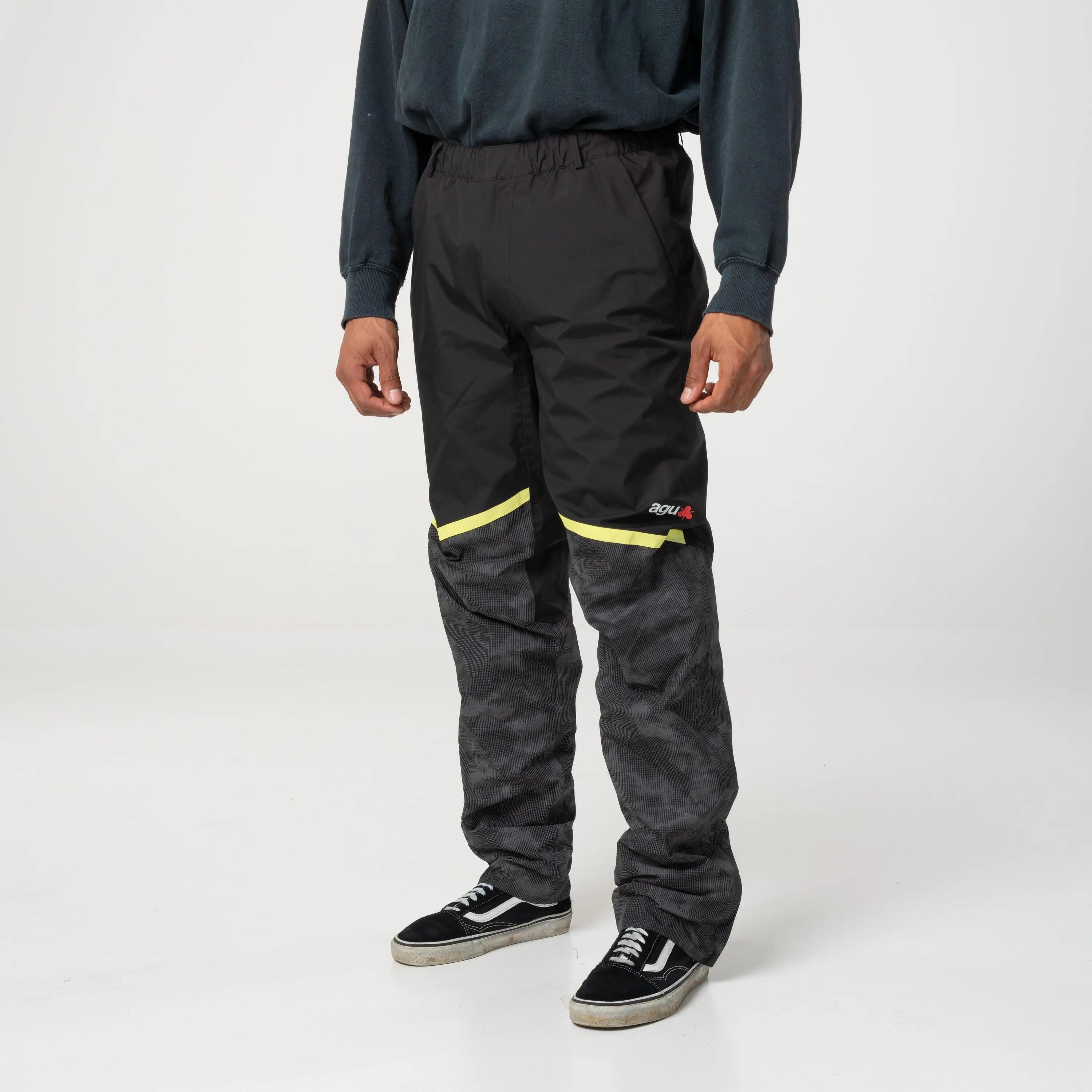 Pantaloni ciclismo impermeabili riflettenti RainGuard nero 6/7