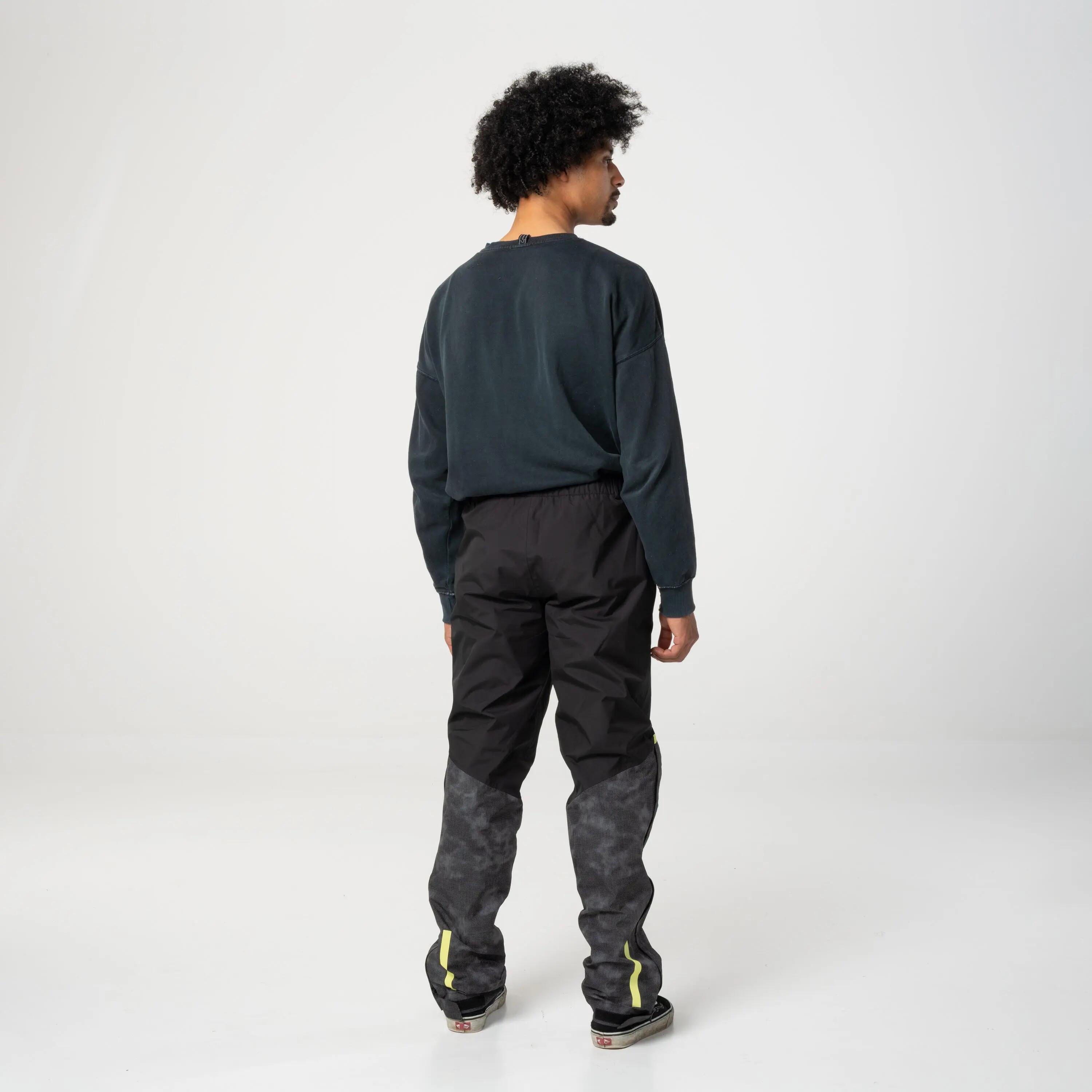 Pantaloni ciclismo impermeabili riflettenti RainGuard nero 4/7