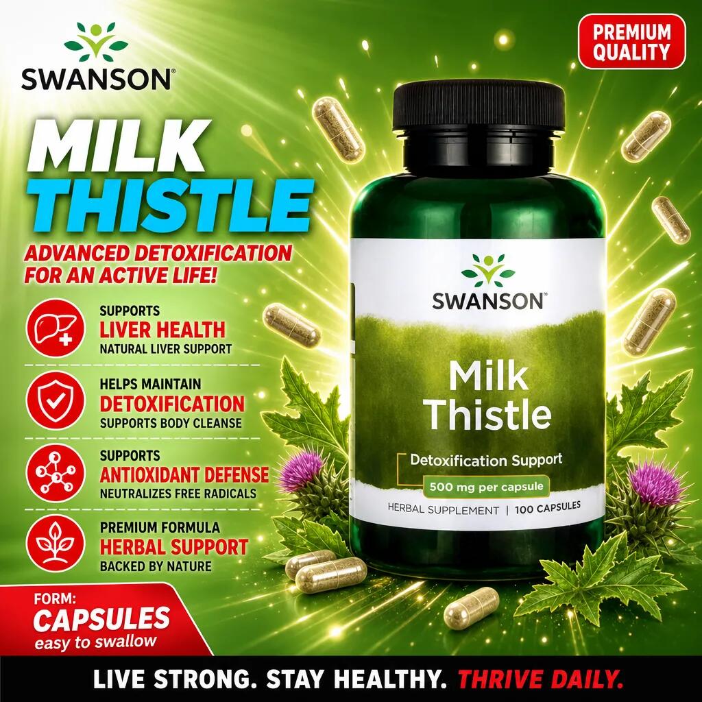 Swanson Milk Thistle 500mg 100 Caps