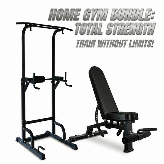 Pack Home Gym: Chaise Romaine Calisthénie + Banc de Musculation