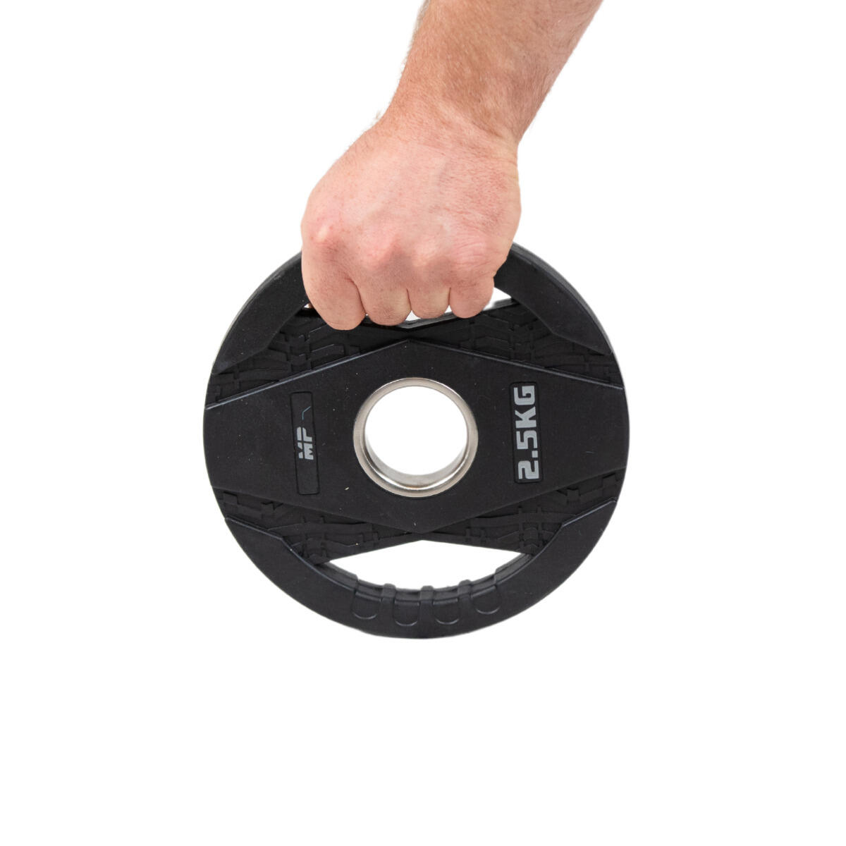 Muscle Power MP2005 Olympische rubber halterschijven 2 grips 2.5 KG 2/6