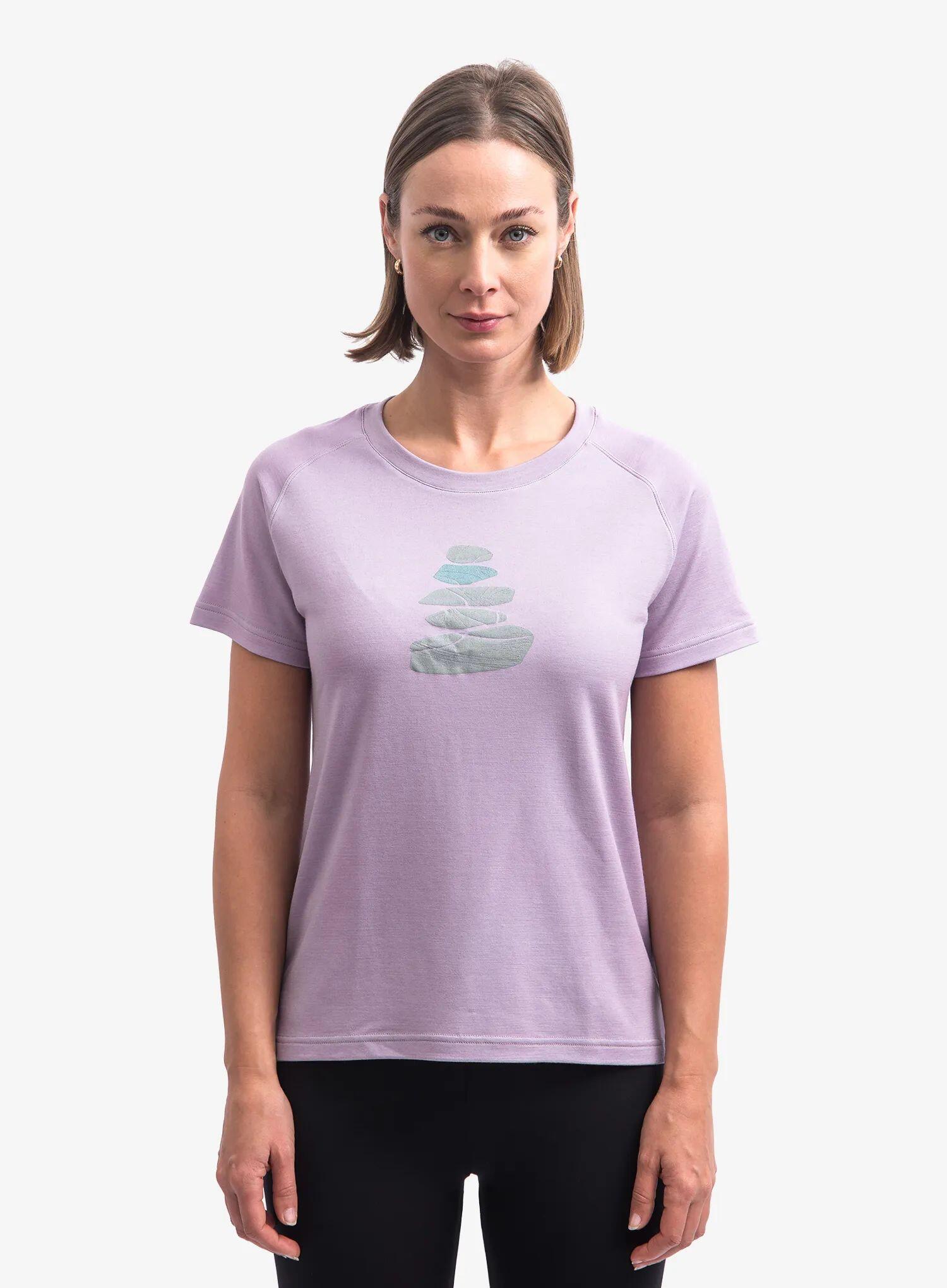 Koszulka merino damska Sensor Merino Blend Stone Tee SS 6/6