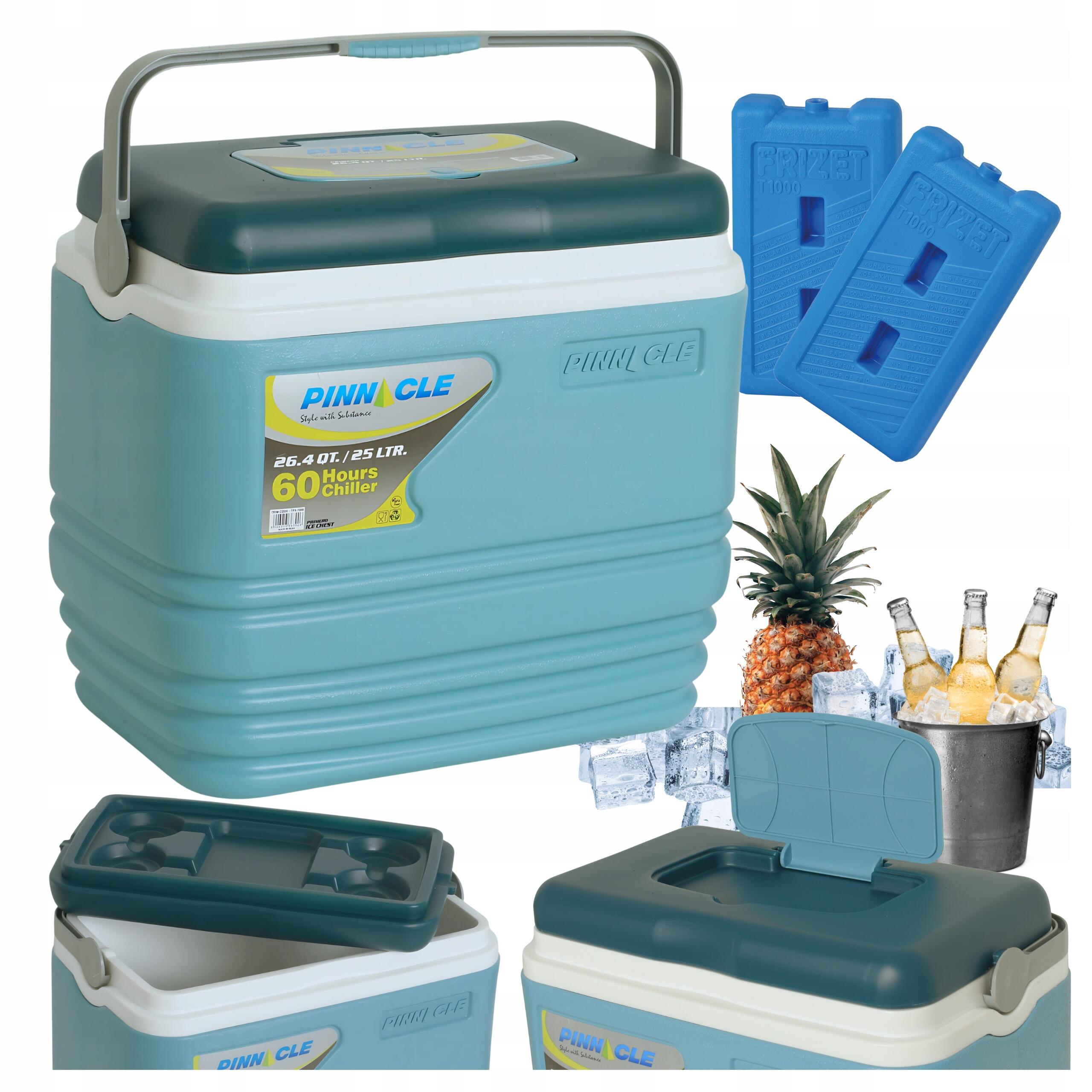 Lodówka turystyczna z Rączką PINNACLE TPX7006 25L + 2 Wkłady Chłodzące