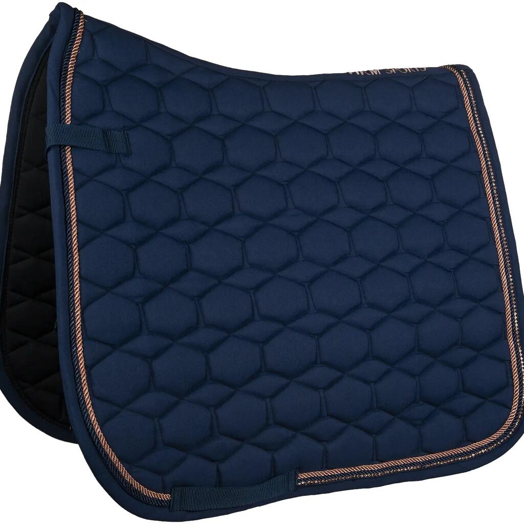 Dressage saddle pad for horses HKM Glamour Style Rosegold