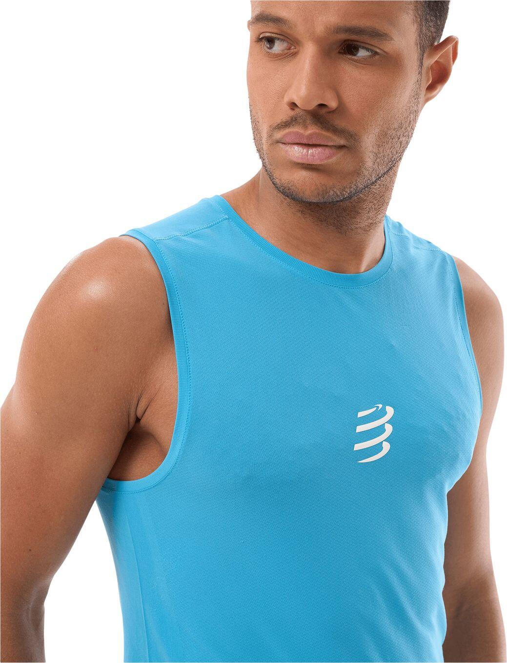 Compressport Trail Racing-tanktop voor heren, blauw 3/5