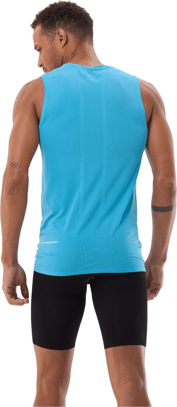 Compressport Trail Racing-tanktop voor heren, blauw 2/5