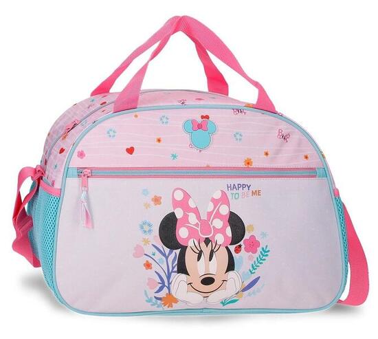 Sac de voyage Minnie happy to be me 40x28x22 cm rose