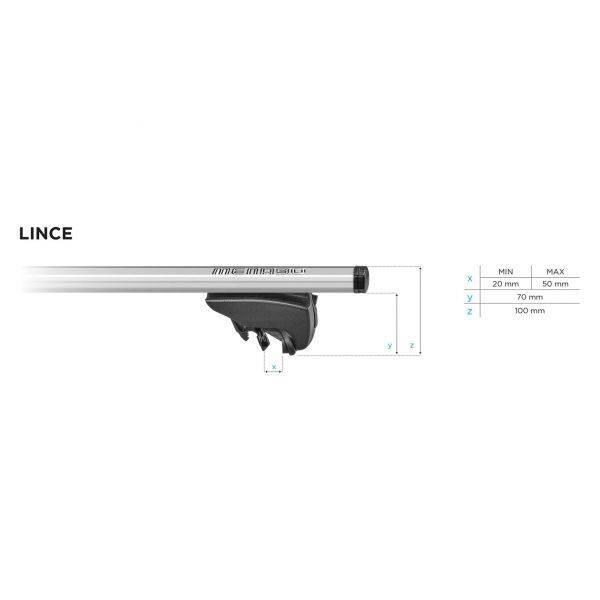 Bare transversale Menabo Lince Silver pentru Hyundai Kona 2017+, aluminiu, 90 kg