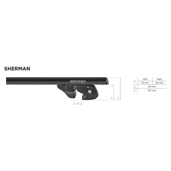 Tetőcsomagtartó Menabo Sherman Black – Opel Omega Kombi 1986-2004, 120 cm, 2 db 7/7