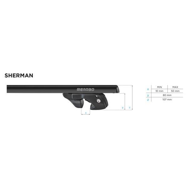 Bare transversale Menabo Sherman Black pentru Opel Omega Break 1986-2004
