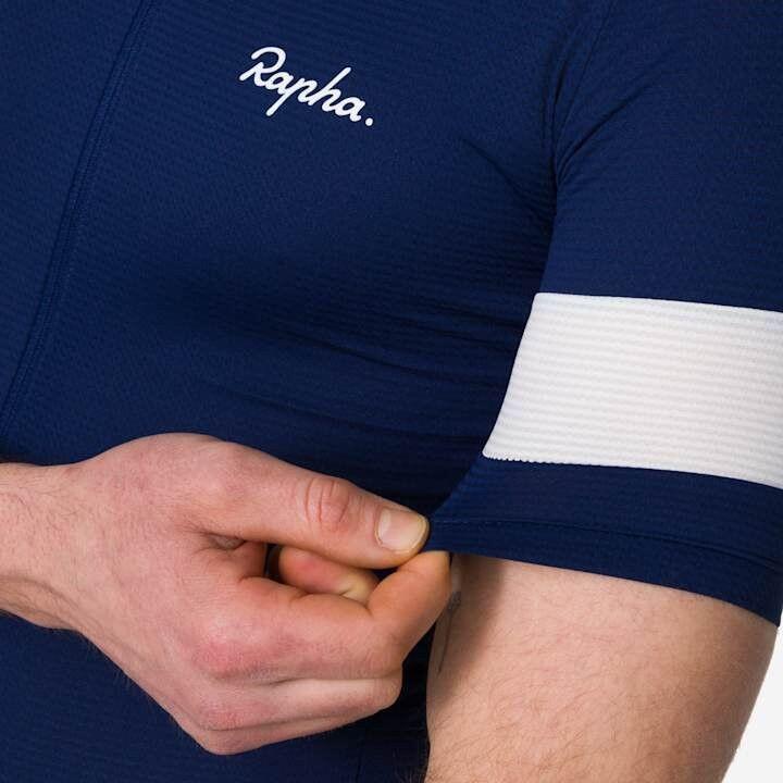 Maillot manches courtes Rapha Core Lightweight Jersey Bleu/Blanc Homme 5/6
