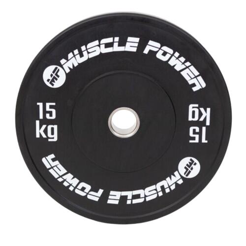 Muscle Power MP3026 Ol High black Bumper plate 15 kg 2/6