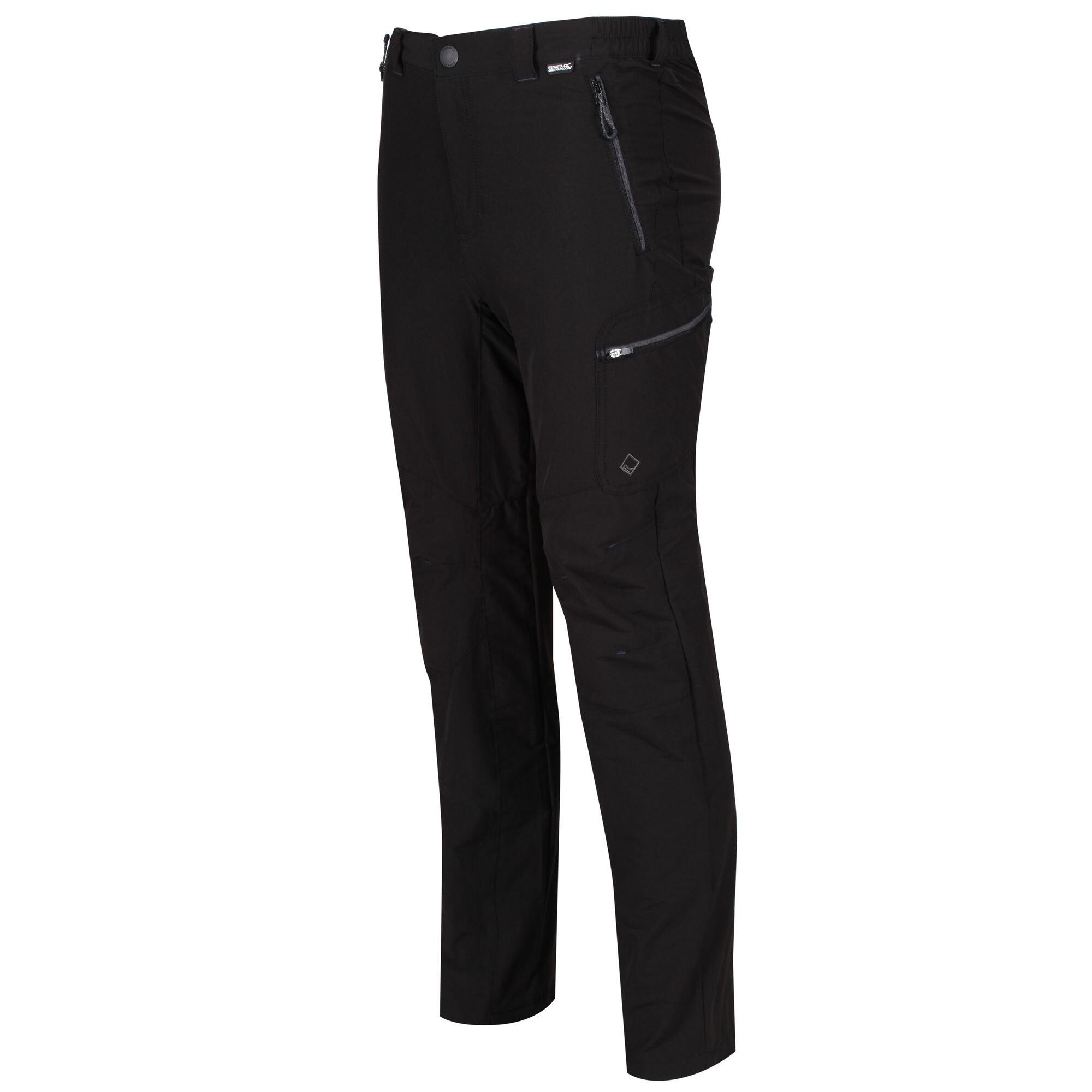 Mens Highton Water Repellent Hiking Trousers (Black) 4/5