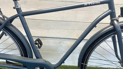 Btwin stadsfiets bike, metal/grijs