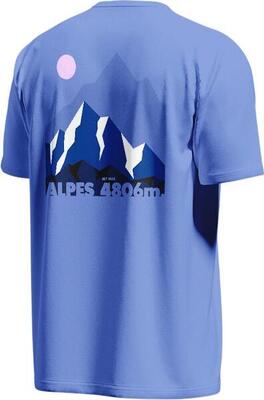 Bv sport lyocell dolomites trek summit grijs unisex shirt met korte mouwen