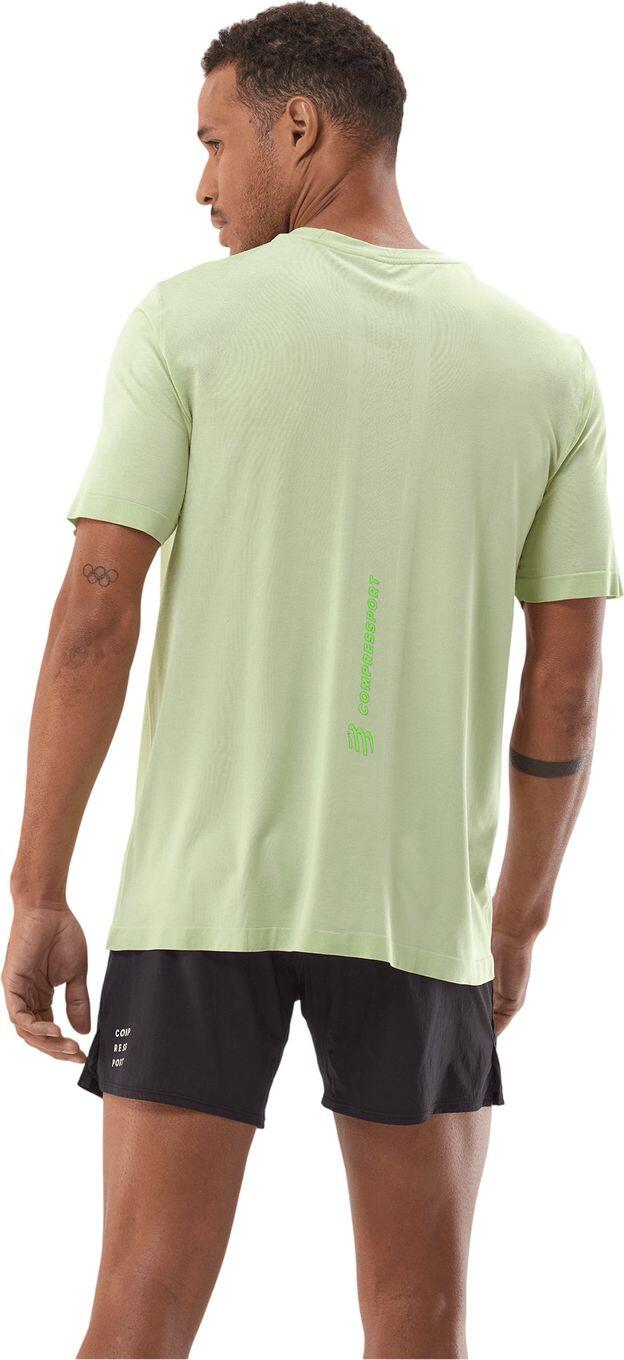 Maglia a maniche corte Compressport Performance verde da uomo 2/4